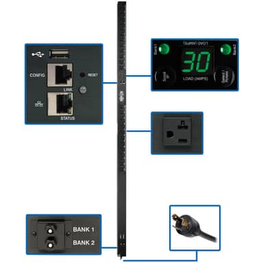 PDU Monitored 2.9kW 120V 24 5-15/20R 30A LX Platform 0URM TAA