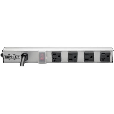 Power Strip 120V 2 5-15R; 2 5-20R 15ft Cord 12 Inch Length Metal