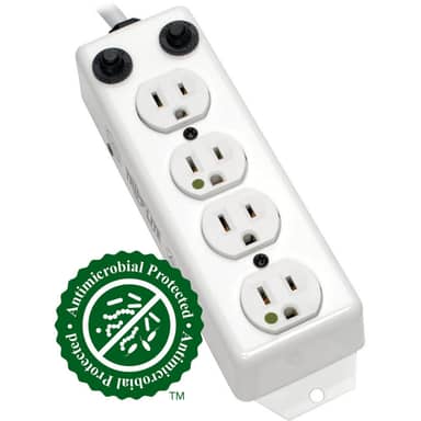 Power Strip Medical 120V 5-15R-HG 4 Outlet UL 1363A 2ft Cord
