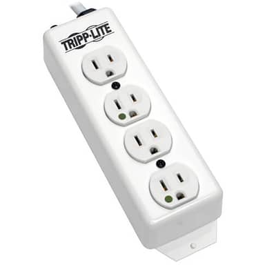 Safe-IT Medical-Grade Power Strip, UL 1363, 4 Hospital-Grade Outlets, An