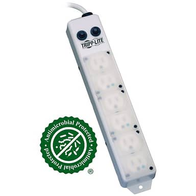Safe-IT UL 1363A Medical-Grade Power Strip for Patient-Care Vicinity, 6x