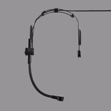 Shure SM39 Black Cardioid Headworn microphone for speech and performance applications, LEMO termination