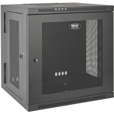 10U Wall Mount Rack Enclosure Cabinet Hinged Wallmount with Door &amp; Sides