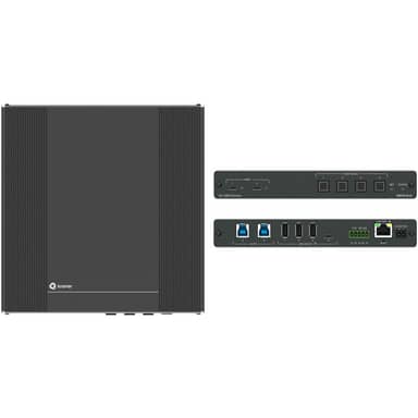 4x1 USB 3.2 host PoE-acceptor managed switcher with 4 devices
