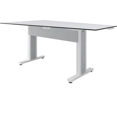 Forum 5 Person Angle Table, 38" Counter Height, Light Finish