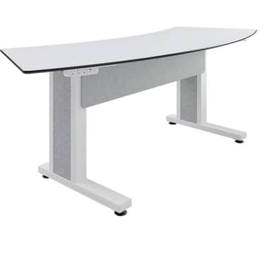 Forum 3 Person Arc Table, 30" Seated Height, Light Finish