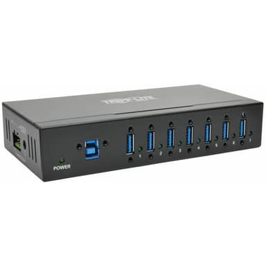 7-Port Industrial USB 3.0 SuperSpeed Hub 15KV ESD Immunity Metal