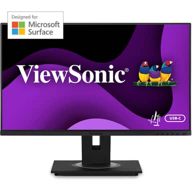 ViewSonic 24" Ergonomic IPS Designed for Surface Monitor with USB-C,1920x1080 Res