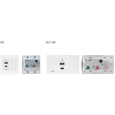Kramer WP-789R/US-D(W) 2-Gang PoE HDBaseT Receiver