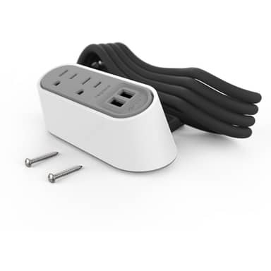 Wiremold WSPC220CWH Desktop Power Center, 2 Outlets, White