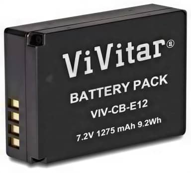 Vivitar VIV-CB-E12 Replacement Canon LP-E12 Batteries for Canon EOS Rebel M, EOS Rebel SL1, EOS 100D DSLR Cameras