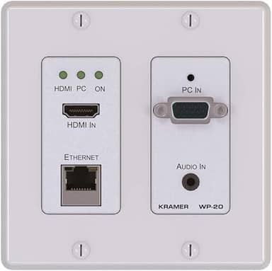 Kramer KDS-DEC3 WP-20(B) HDMI/XGA/Ethernet/RS-232/Stereo HDBaseT WP Extender (Transmitter)/Black