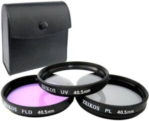 Zeikos ZE-FLK40.5- 40.5mm Glass Filter Kit (UV-CPL-FLD) ZE-FLK40.5